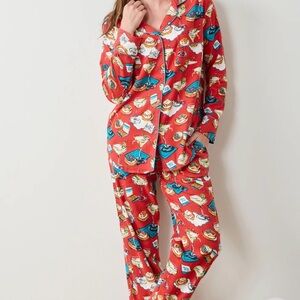 Printfresh blinis and martinis mid weight flannel pajamas NWT 3X